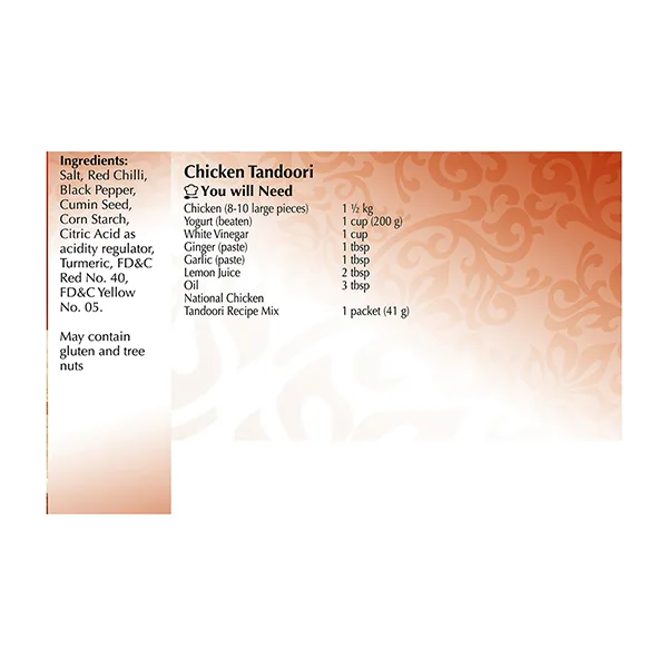 Chicken Tandoori 82g de National