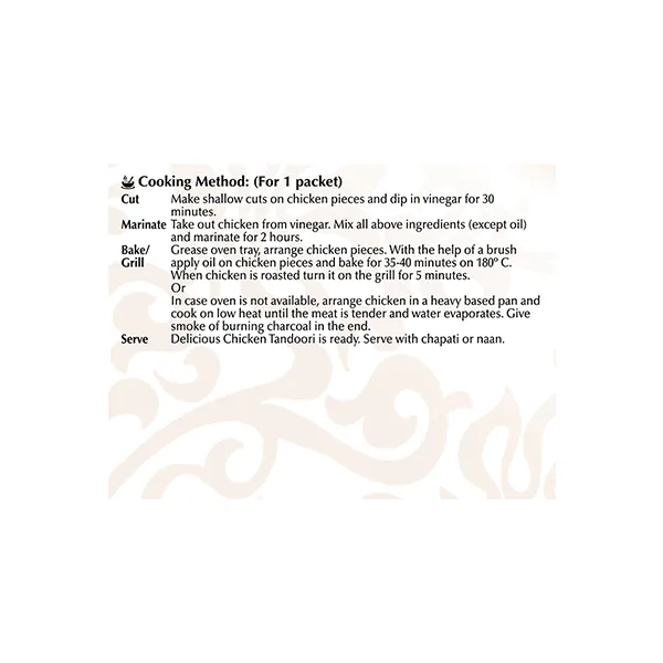 Chicken Tandoori 82g de National
