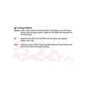 Lahori Fish 98g de National - Image secondaire