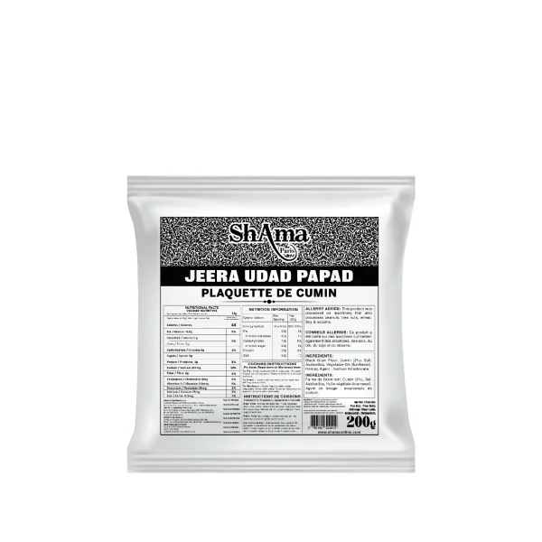 Shama Jeera Udad Papad 200g de Shama