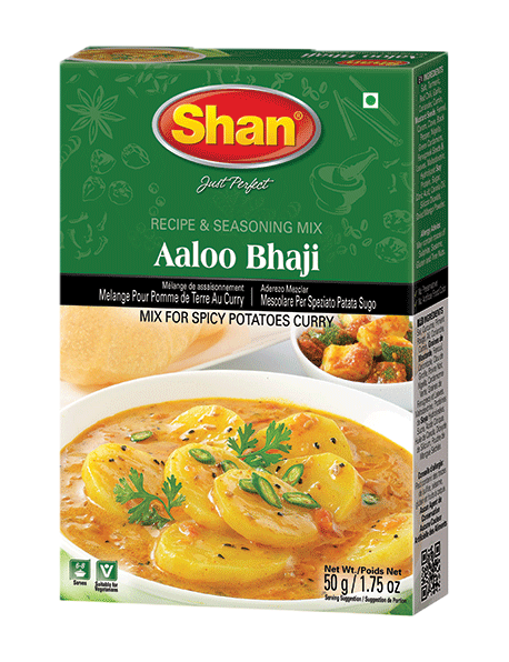 Shan Aaloo Bhaji Aloo Bhaji is best served with puris or parathas. de Shan