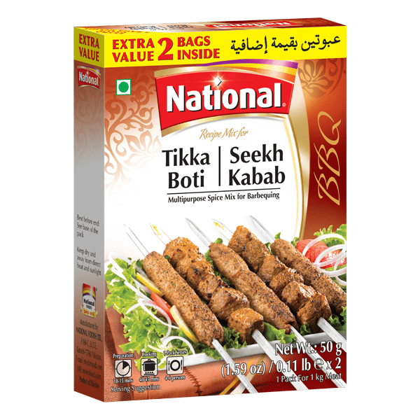 Tikka Boti-Seekh Kabab 100g de National