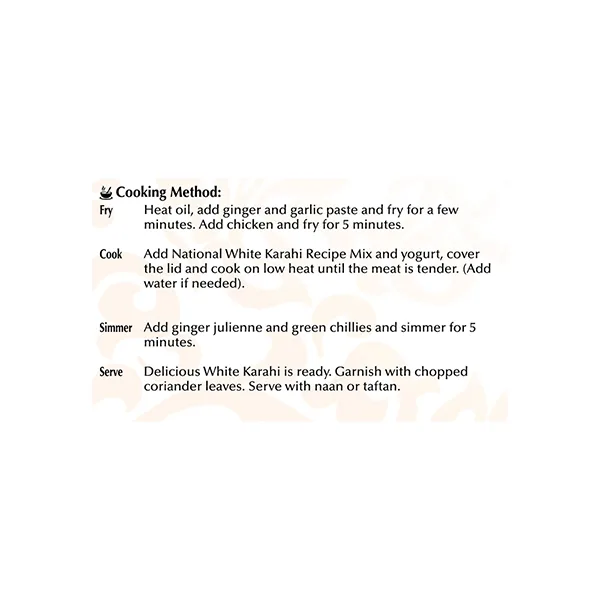 White Karahi 40g de National