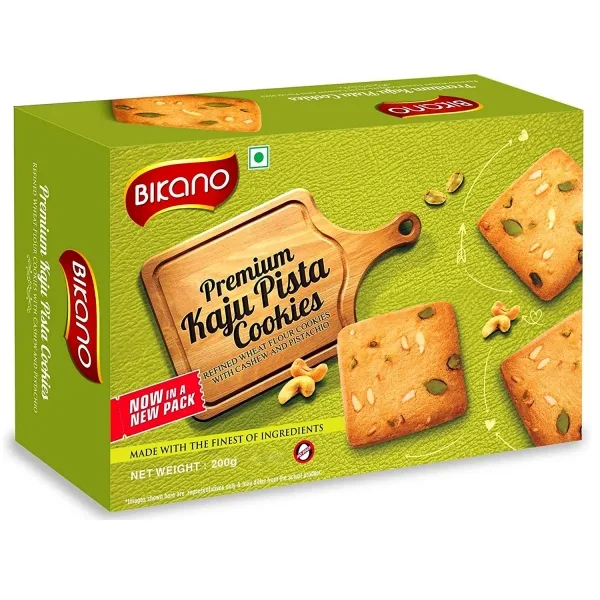 Biscuits cookies indiens cajou pistache 200g de Bikano