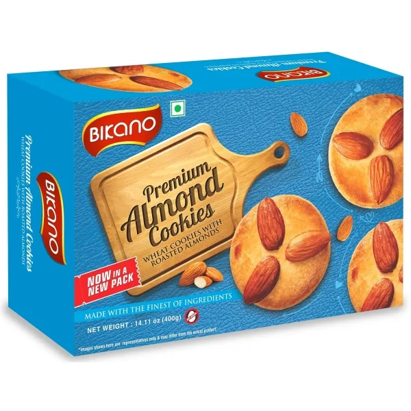 Biscuits cookies indiens amande 200g de Bikano