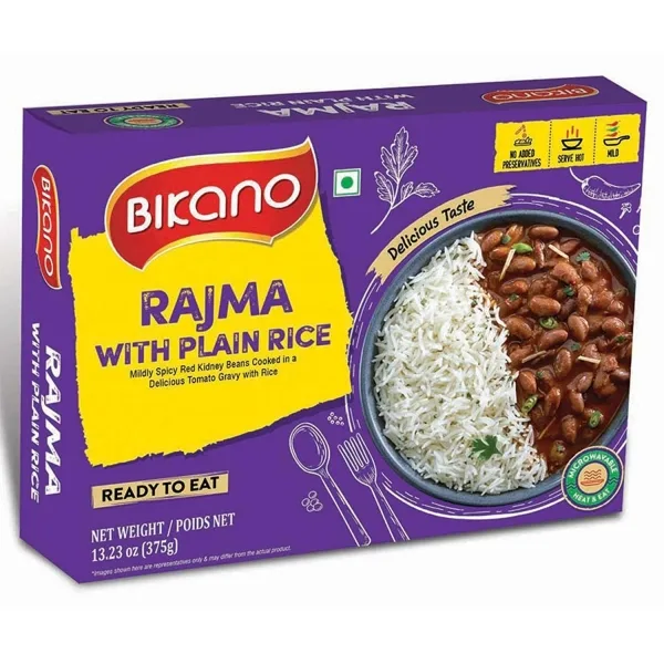 Plat indien Haricots cuisinés Rajma 375g de Bikano