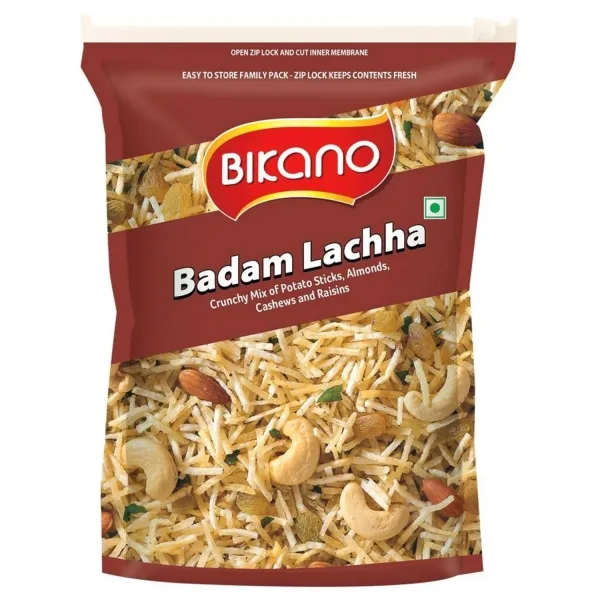 Mélange apéritif indien Namkeen Laccha amande 200g de Bikano