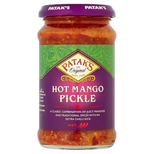 Pickles ou achars indiens à la mangue très épicés 250ml de Patak’s