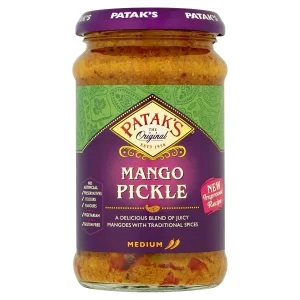 Pickles ou achars indiens à la mangue épicés 250ml de Patak’s