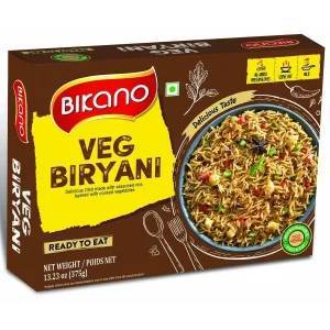 Plat indien riz cuisiné Biryani aux légumes 375g de Bikano